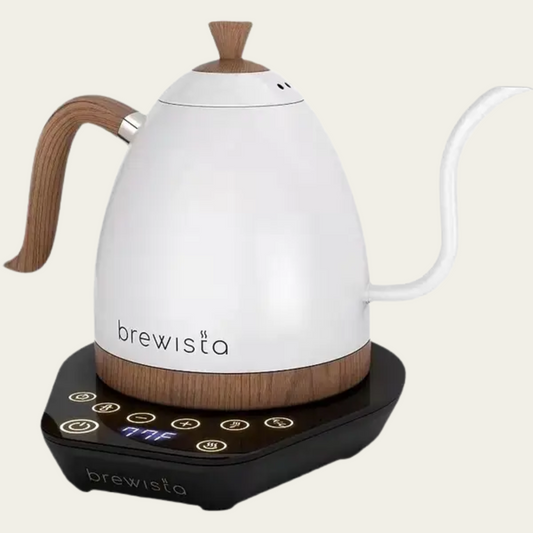 BREWISTA ARTISAN ELECTRIC GOOSENECK KETTLE 1L (Pearl white with Black Base)